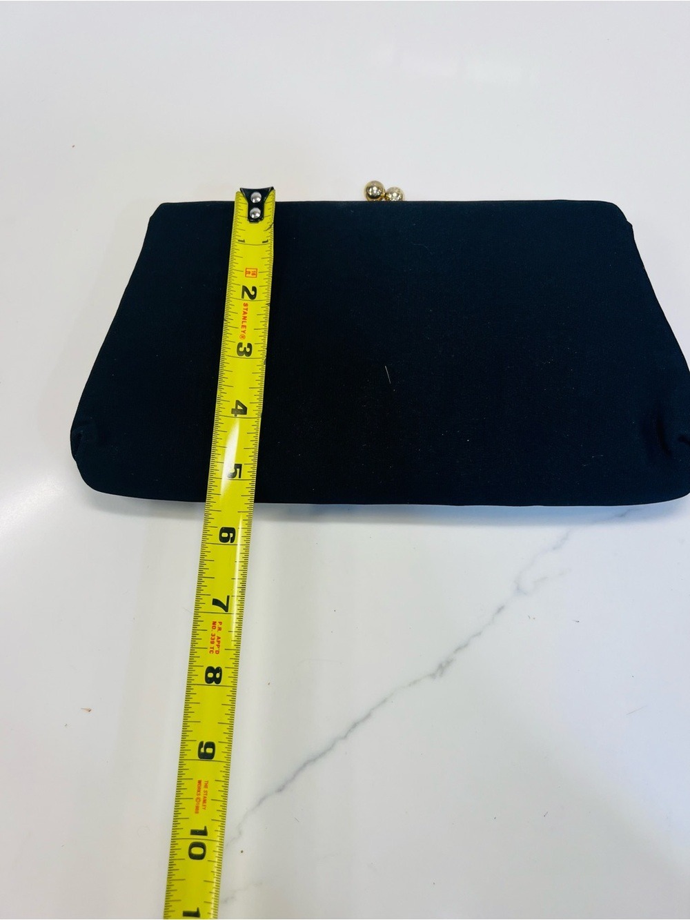 Vintage Women’s Black Clutch Tuck In Or Out Chain Strap For Evening Formal - Picture 6 of 7